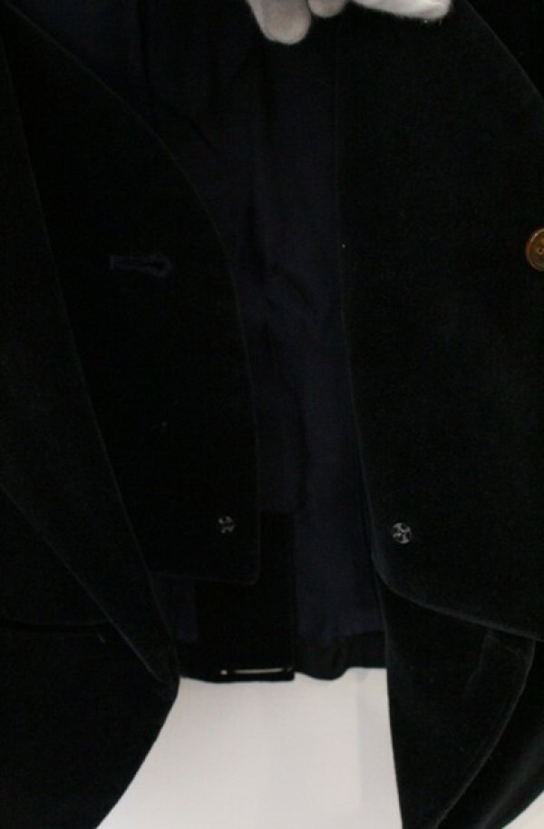 画像6: ヴィヴィアンウエストウッド 中古 / 別珍ダブルフロントジャケット 1 ブラック（青ミノアル）  O-26-04-19-003-jc-YM-OS (6)