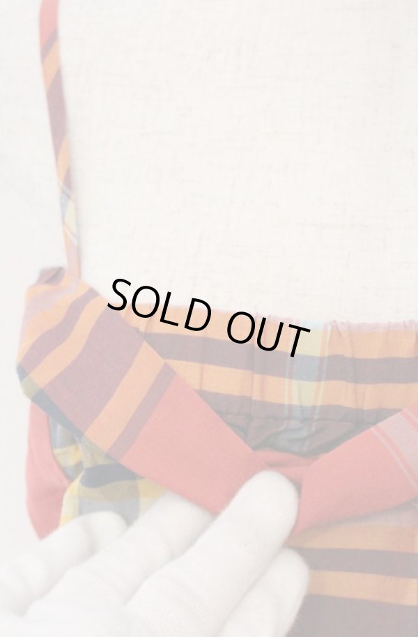 画像2: ヴィヴィアンウエストウッド 中古 / タータンビスチェ 2 オレンジ  O-26-04-19-038-to-YM-OS (2)