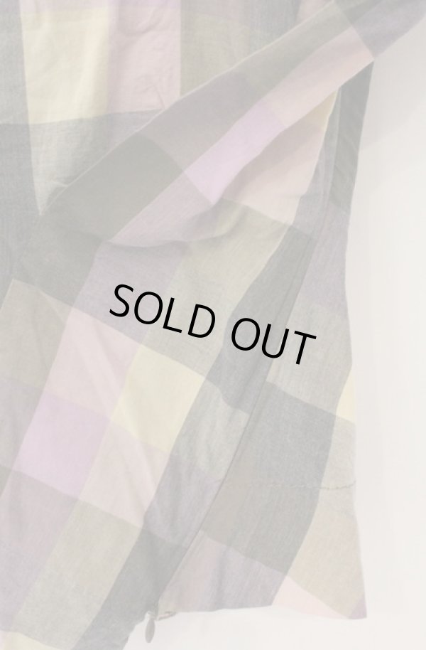 画像2: ヴィヴィアンウエストウッド 中古 / ブロックチェックドレープトップス 2 マルチ  O-26-04-19-042-to-YM-OS (2)