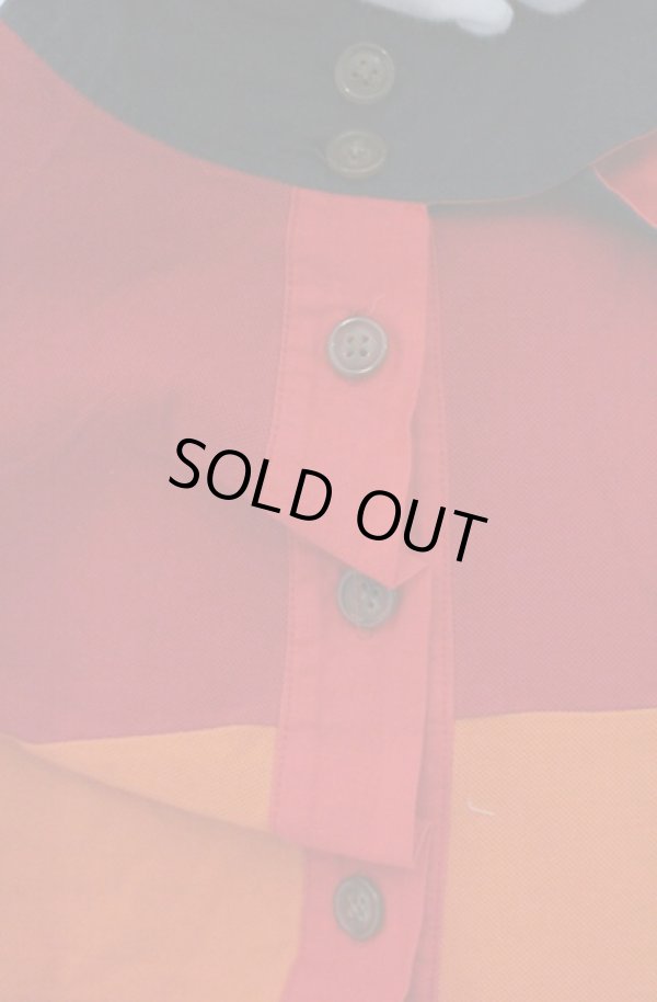 画像3: ヴィヴィアンウエストウッド 中古 / 変形襟ブロッキングポロシャツ 2 マルチ  O-26-04-19-043-to-YM-OS (3)