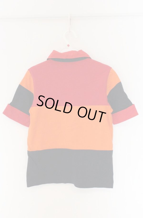 画像4: ヴィヴィアンウエストウッド 中古 / 変形襟ブロッキングポロシャツ 2 マルチ  O-26-04-19-043-to-YM-OS (4)