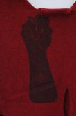 画像2: ヴィヴィアンウエストウッド 中古 / フィストプリントダメージニットソー 2 ワイン  O-26-04-19-045-to-YM-OS (2)