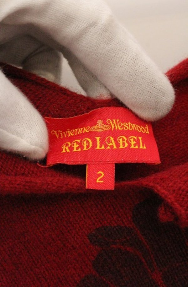 画像7: ヴィヴィアンウエストウッド 中古 / フィストプリントダメージニットソー 2 ワイン  O-26-04-19-045-to-YM-OS (7)