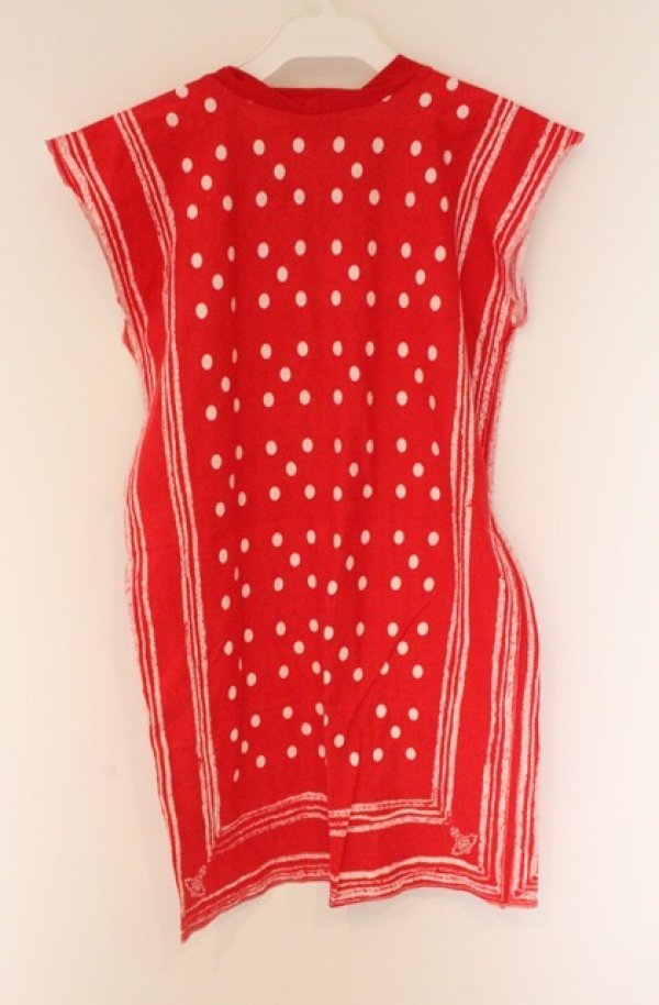 画像2: ヴィヴィアンウエストウッド 中古 / ドットフレームノースリーブカットワンピース 2 レッド  O-26-04-19-046-op-YM-OS (2)