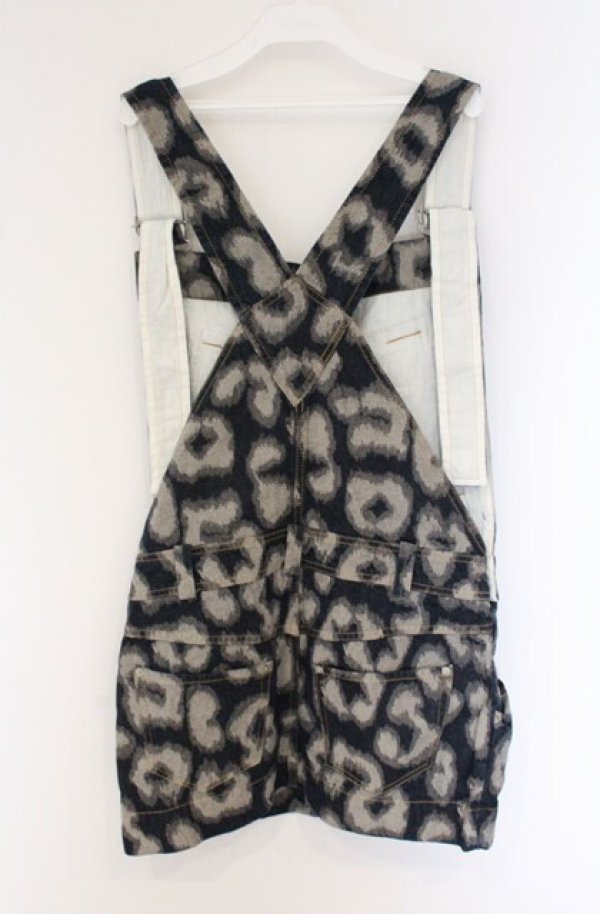 画像4: ヴィヴィアンウエストウッド 中古 / レオパードジャガードサロペット 2 グレーｘネイビー  O-26-04-19-052-op-YM-OS (4)