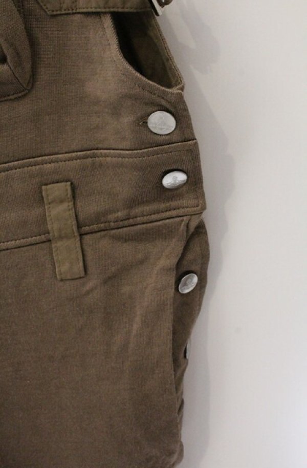 画像3: ヴィヴィアンウエストウッド 中古 / コットンサロペット 2 カーキ  O-26-04-19-053-op-YM-OS (3)