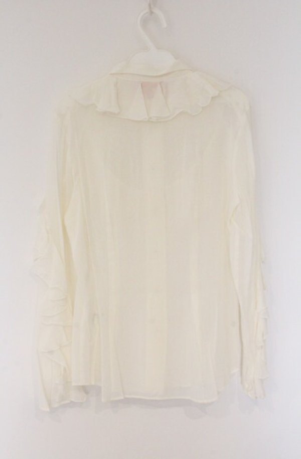 画像5: ヴィヴィアンウエストウッド 中古 / ガーゼフリルブラウス 2 ホワイト  O-26-04-19-054-bl-YM-OS (5)