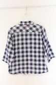 画像4: ヴィヴィアンウエストウッド 中古 / サマーコットン五分袖チェックシャツ 2 ブルー  O-26-04-19-056-bl-YM-OS (4)