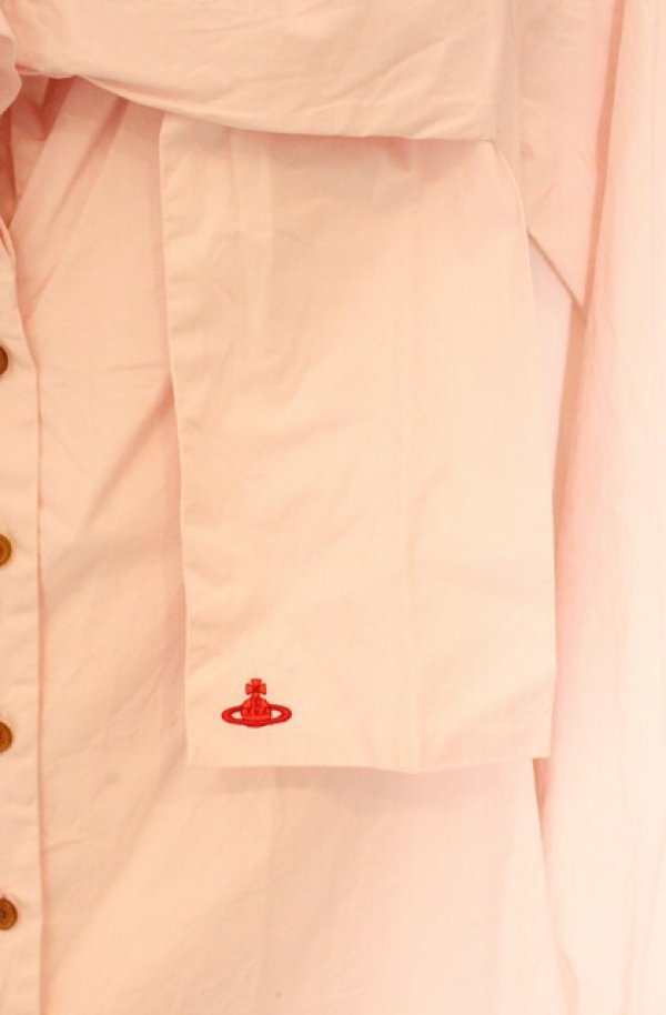 画像3: ヴィヴィアンウエストウッド 中古 / リボンタイブラウス 1 ピンク  O-26-04-19-058-bl-YM-OS (3)