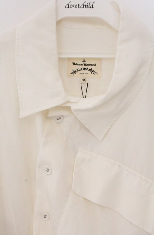 画像2: ANGLOMANIA 中古 / CLIMATE REVOLUTION プリントブラウス 40 ホワイト  O-26-04-19-060-bl-YM-OS (2)