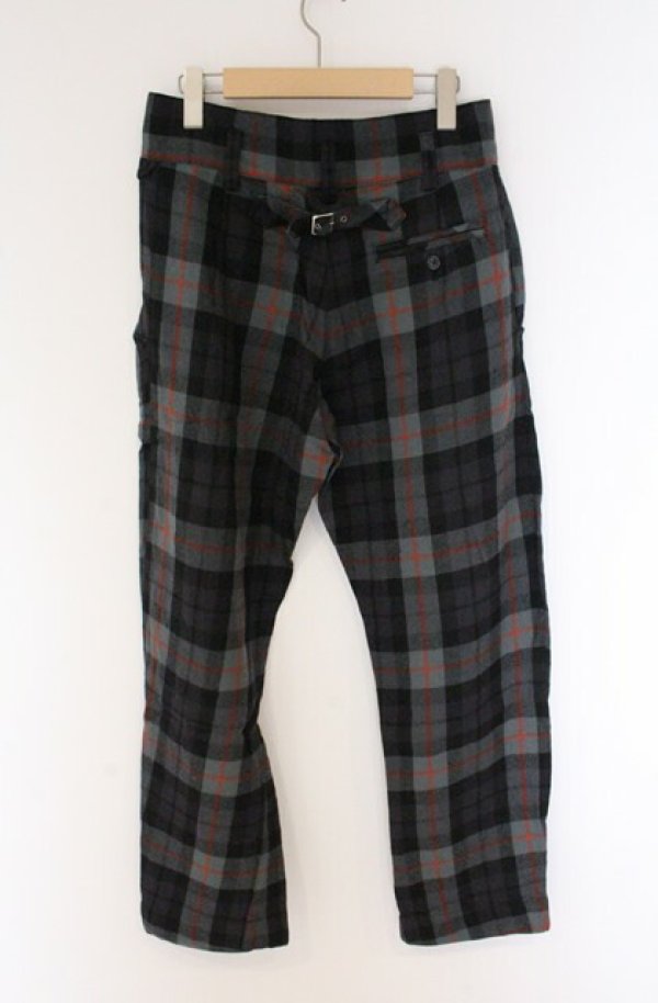 画像4: ヴィヴィアンウエストウッド 中古 / タータンウールパンツ 2 ブルーグレー  O-26-04-19-065-pa-YM-OS (4)