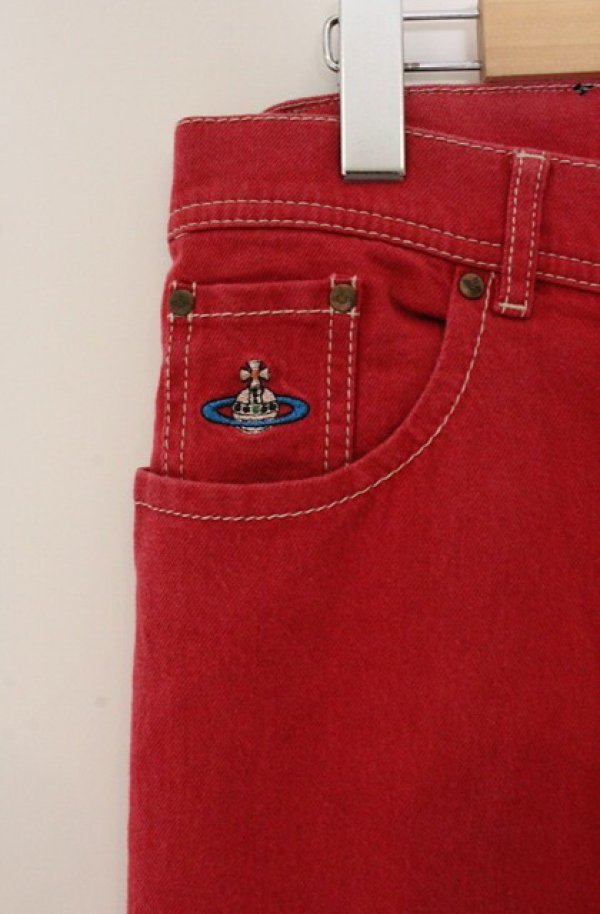 画像2: ヴィヴィアンウエストウッド MAN 中古 / ウォッシュドカラースキニーデニムパンツ 44 ピンク  O-26-04-19-066-pa-YM-OS (2)
