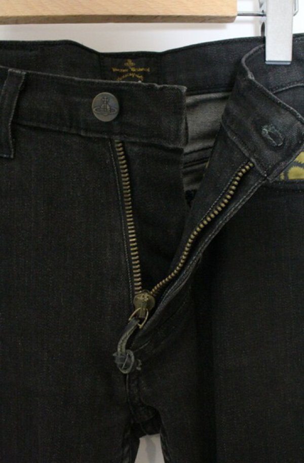 画像3: ヴィヴィアンウエストウッド Anglomania and Lee 中古 / ROCK’N ROLL JEAN（ロックンロール）デニムパンツ W26 ブラック  O-26-04-19-069-pa-YM-OS (3)
