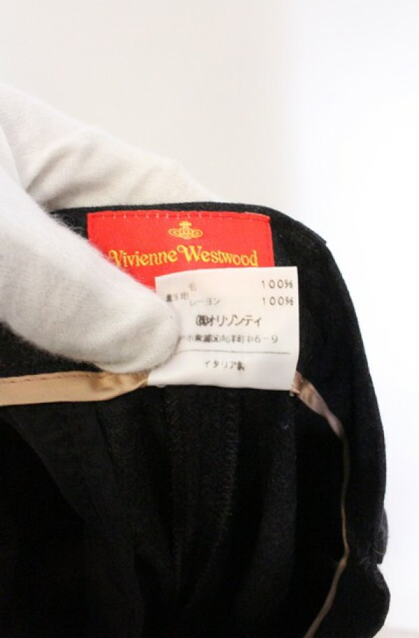 画像5: ヴィヴィアンウエストウッド 中古 / クロップドタックスラックスパンツ 38 グレー  O-26-04-19-070-pa-YM-OS (5)