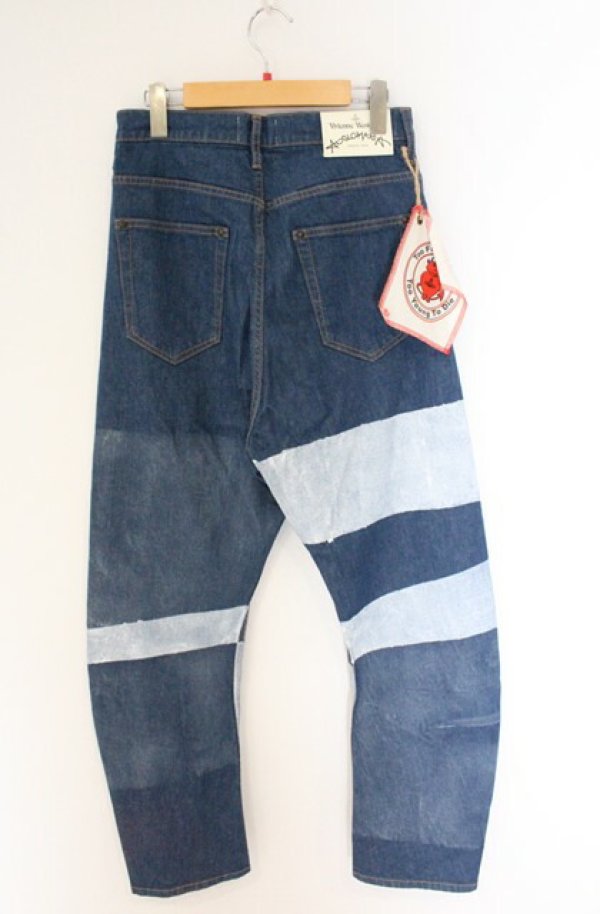 画像3: ANGLOMANIA 中古 / パッチ付キペインティングデニムパンツ 38 インディゴ  O-26-04-19-071-pa-YM-OS (3)