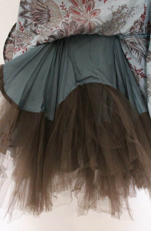 画像2: ヴィヴィアンウエストウッド 中古 / ジャカランダチュールスカート 1 ターコイズ  O-26-04-19-082-sk-YM-OS (2)