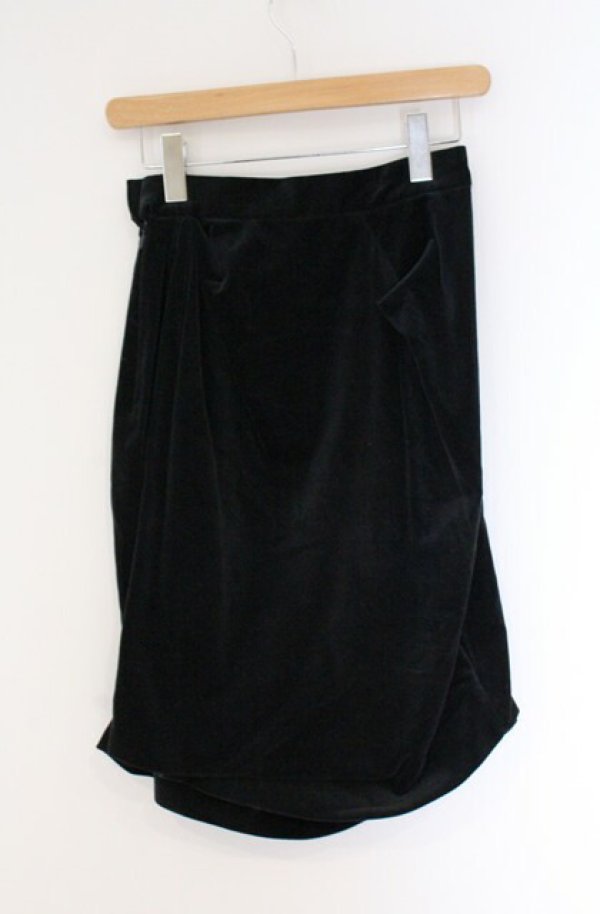 画像3: ヴィヴィアンウエストウッド 中古 / 別珍ドレープスカート 2 ブラック（青ミノアル）  O-26-04-19-086-sk-YM-OS (3)