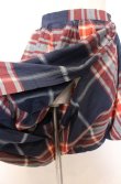 画像3: ヴィヴィアンウエストウッド 中古 / 変形タータンスカート 2 レッドｘネイビー  O-26-04-19-088-sk-YM-OS (3)