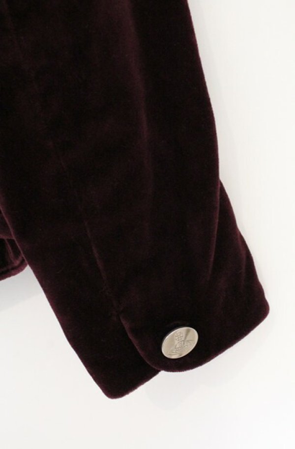 画像5: ヴィヴィアンウエストウッド 中古 / 別珍ベッティーナジャケット 1 ボルドー  O-26-04-19-001-jc-YM-OS (5)