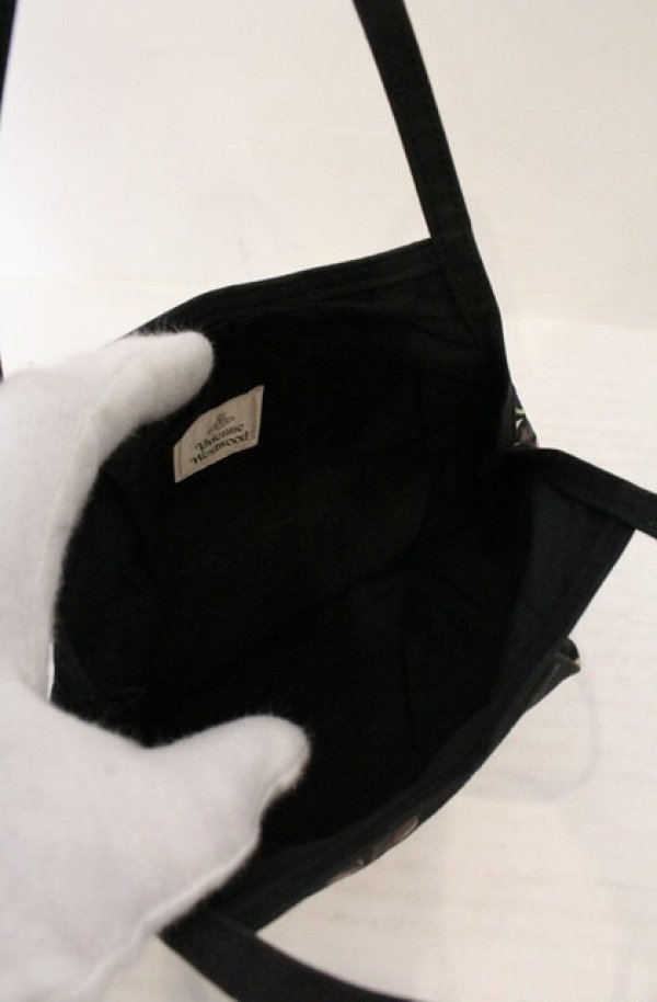 画像5: ヴィヴィアンウエストウッド 中古 / シーモンスターミニバッグ ハンカチセット  ブラック  O-26-04-19-097-gd-YM-OS (5)