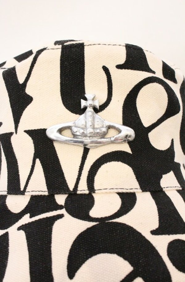 画像2: ヴィヴィアンウエストウッド 中古 / FISHER バケットハット（フィッシャー）  アイボリーｘレッド  O-26-04-19-100-ha-YM-OS (2)