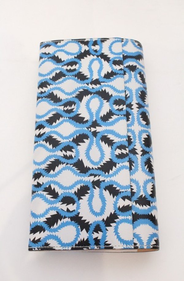 画像3: ヴィヴィアンウエストウッド 中古 / スクイグル大型財布  ホワイトｘブラックｘブルー  O-26-04-19-106-wa-YM-OS (3)