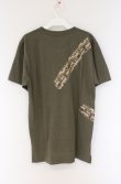 画像2: ANGLOMANIA 中古 / ロゴテープTシャツ 38 カーキ  O-26-04-19-010-ts-YM-OS (2)