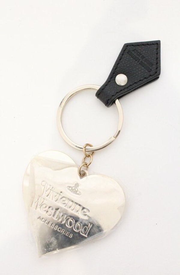 画像2: ヴィヴィアンウエストウッド 中古 / GADGET MIRROR HEART ハートキーリング  ブラウン×ゴールド  O-26-04-19-119-gd-IG-OS (2)