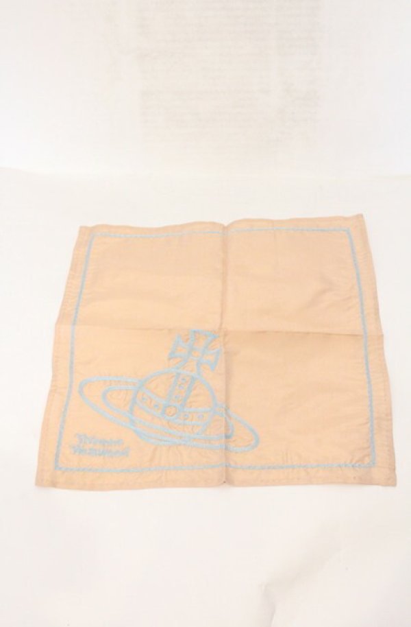 画像4: ヴィヴィアンウエストウッド 中古 / ハンカチｘカンバッチセット  ピンクベージュｘブルー  O-26-04-19-125-gd-YM-OS (4)