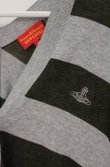 画像2: ヴィヴィアンウエストウッド 中古 / ワイドボーダーカーディガン 2 グレー  O-26-04-19-013-to-YM-OS (2)
