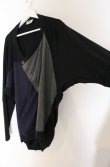 画像3: ヴィヴィアンウエストウッド MAN 中古 / ブロッキングアシンメトリーカーディガン F ブラックｘグレーｘネイビー  O-26-04-19-014-to-YM-OS (3)