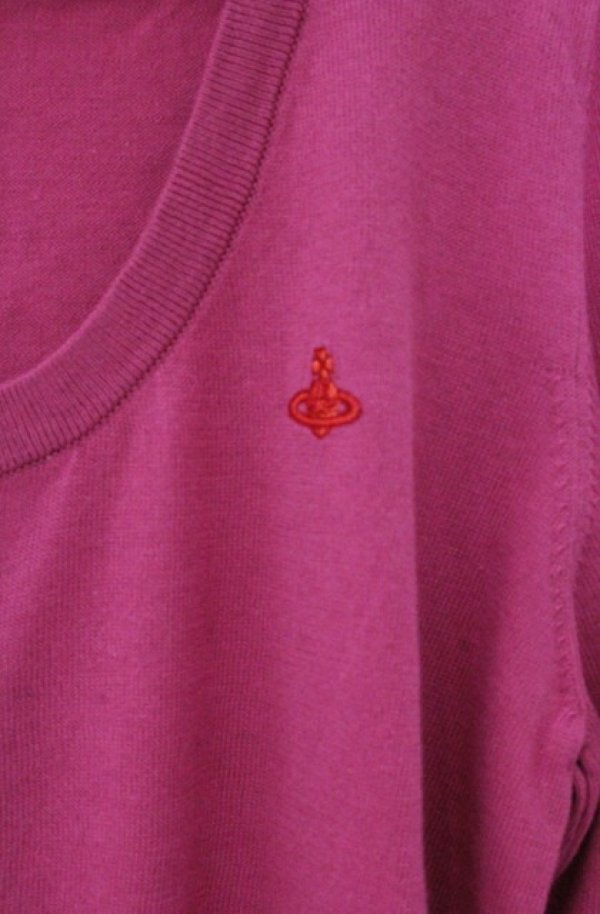 画像3: ヴィヴィアンウエストウッド 中古 / 単色オーブラウンドカラーカーディガン 2 パープル  O-26-04-19-017-to-YM-OS (3)