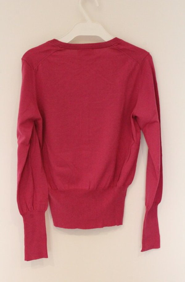 画像4: ヴィヴィアンウエストウッド 中古 / 単色オーブラウンドカラーカーディガン 2 パープル  O-26-04-19-017-to-YM-OS (4)