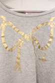 画像2: ヴィヴィアンウエストウッド 中古 / ボウプリントスクエアトップス  グレー  O-26-04-26-022-to-IG-OS (2)