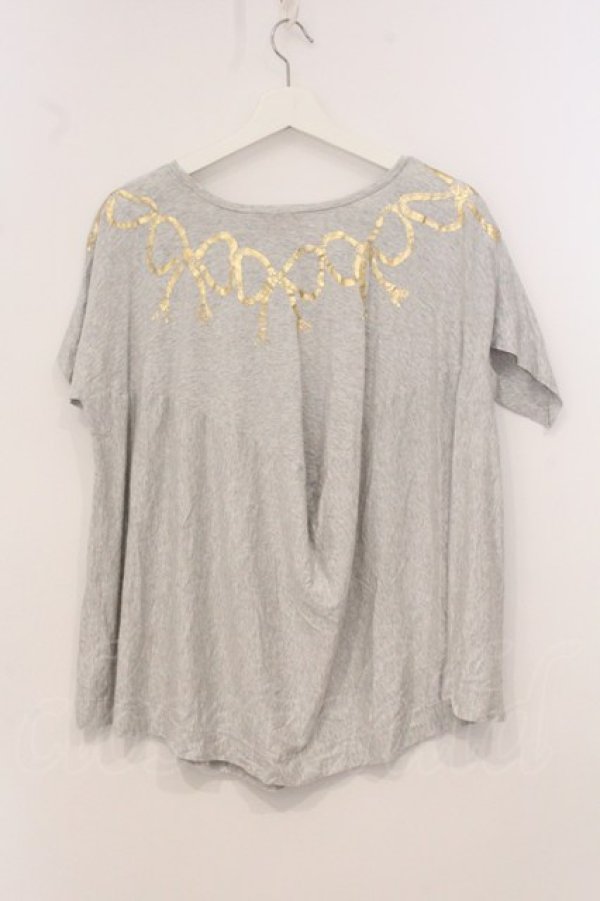 画像4: ヴィヴィアンウエストウッド 中古 / ボウプリントスクエアトップス  グレー  O-26-04-26-022-to-IG-OS (4)