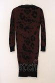 画像3: ヴィヴィアンウエストウッド 中古 / バイカラーレオパードロングカーディガン 2 ワイン×ブラック  O-26-04-26-024-to-IG-OS (3)