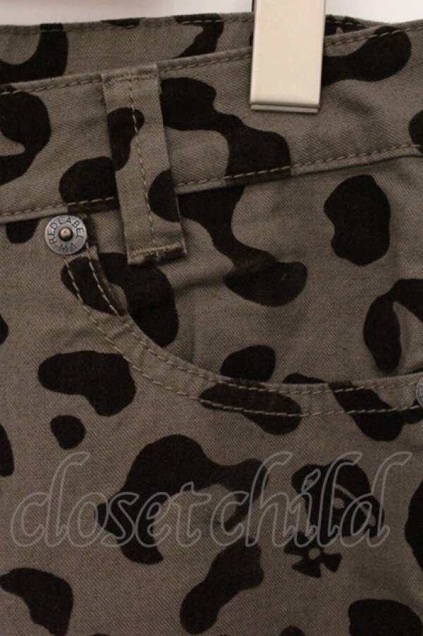 画像3: ヴィヴィアンウエストウッド 中古 / レオパードジャガードサブリパンツ 2 カーキ  O-26-04-26-031-pa-YM-OS (3)