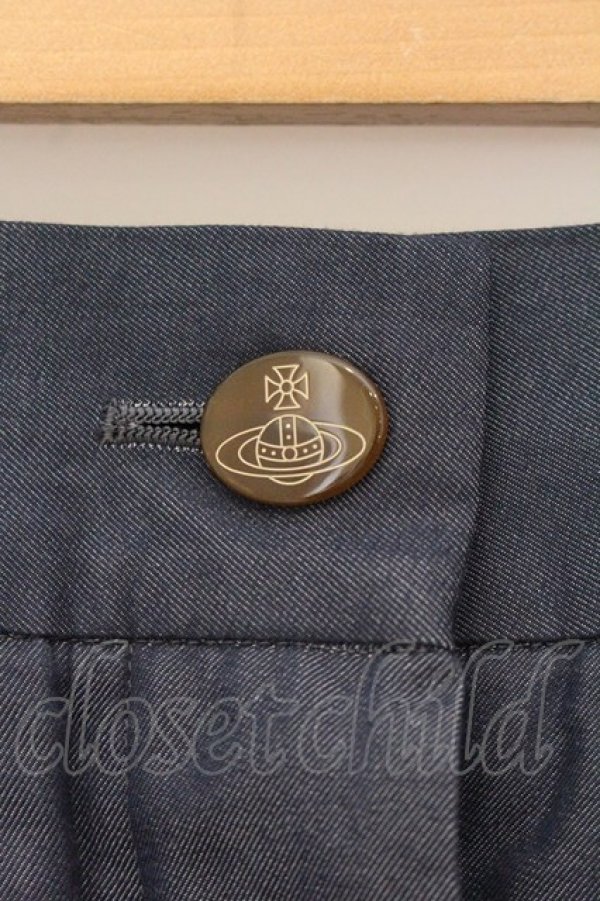 画像2: ヴィヴィアンウエストウッド 中古 / タックサルエルジョッパーズパンツ 2 ブルーグレイ  O-26-04-26-032-pa-YM-OS (2)