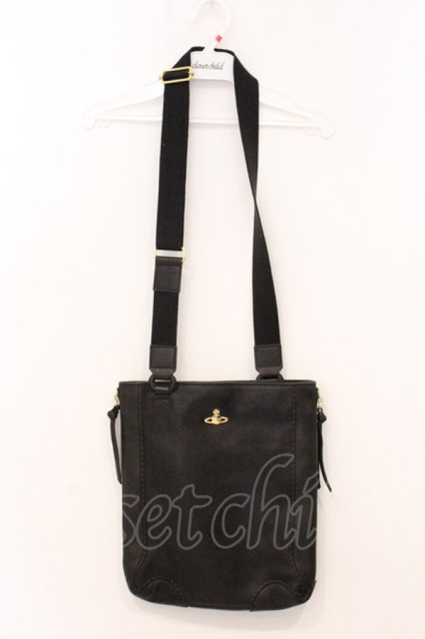 画像2: ヴィヴィアンウエストウッド 中古 / レザーショルダーバッグ  ブラック  O-26-04-26-036-ba-YM-OS (2)