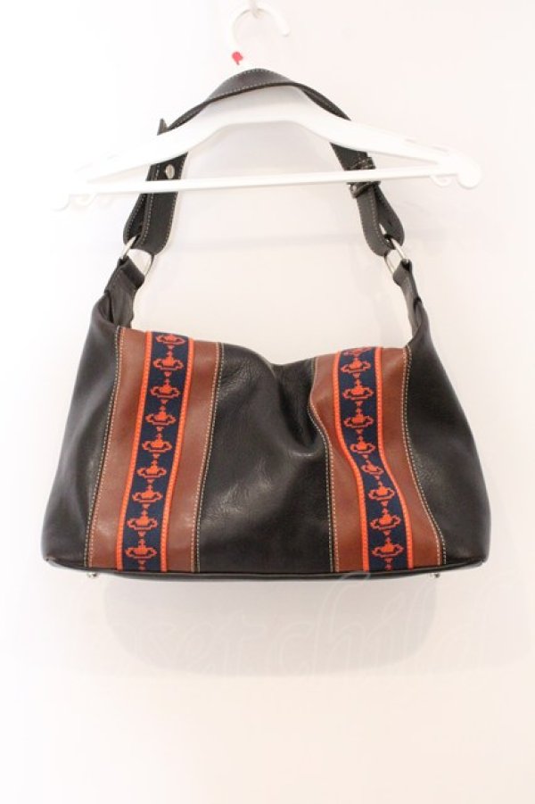 画像6: ヴィヴィアンウエストウッド 中古 / コンビネーションレザーショルダーバッグ  ダークブラウンｘブラウン  O-26-04-26-039-ba-YM-OS (6)