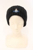 画像2: ヴィヴィアンウエストウッド MAN 中古 / オーブ刺繍ニットキャップ  ブラック7  O-26-04-26-047-ha-IG-OS (2)