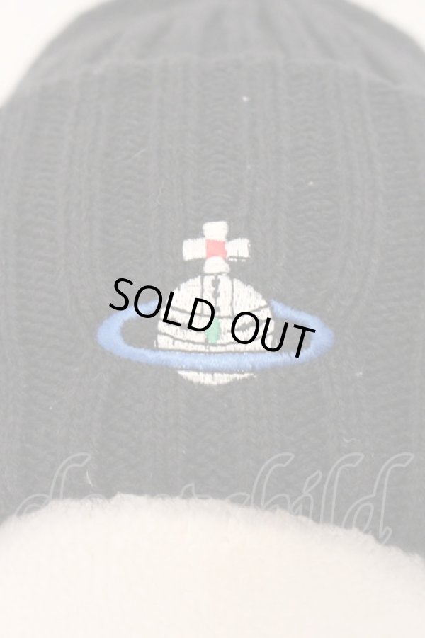 画像3: ヴィヴィアンウエストウッド MAN 中古 / オーブ刺繍ニットキャップ  ブラック7  O-26-04-26-047-ha-IG-OS (3)