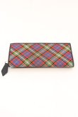 画像3: ヴィヴィアンウエストウッド 中古 / TARTAN LF長財布  レッド×ブルー×グリーン  O-26-04-26-050-wa-IG-OS (3)
