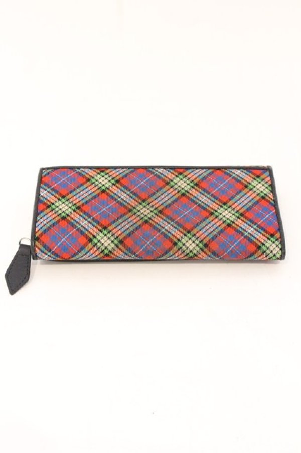 画像3: ヴィヴィアンウエストウッド 中古 / TARTAN LF長財布  レッド×ブルー×グリーン  O-26-04-26-050-wa-IG-OS (3)