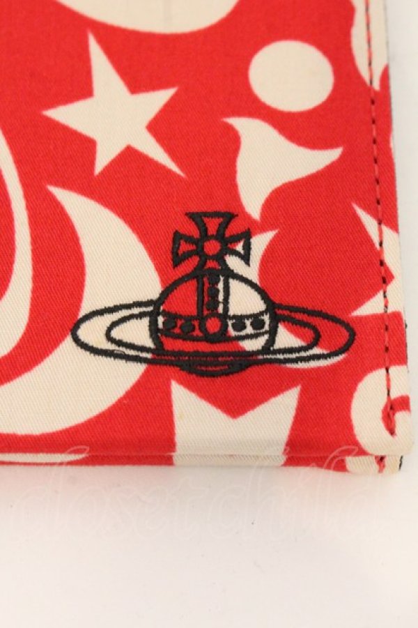 画像2: ヴィヴィアンウエストウッド 中古 / 折リタタミスタンドミラー  サーカス柄レッド  O-26-04-26-055-gd-IG-OS (2)