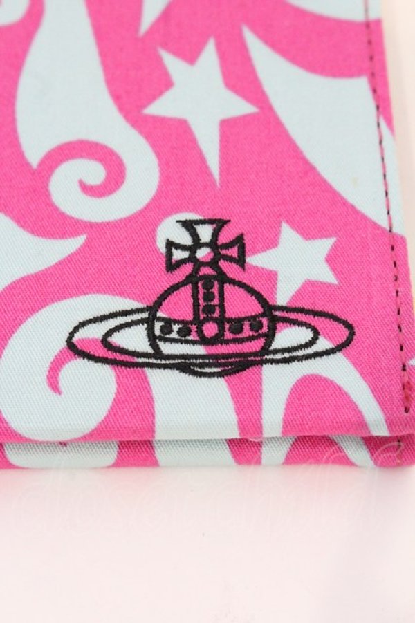 画像2: ヴィヴィアンウエストウッド 中古 / 折リタタミスタンドミラー  サーカス柄ピンク  O-26-04-26-056-gd-IG-OS (2)