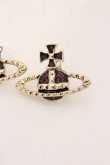 画像2: ヴィヴィアンウエストウッド 中古 / MAYFAIR BAS RELIEF EARRINGS（メイフェアバスレリーフピアス）  ゴールド×ブラック×パープル  O-26-04-26-061-er-IG-OS (2)