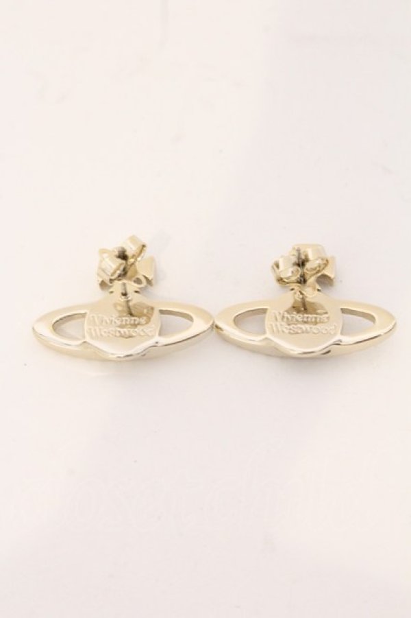 画像4: ヴィヴィアンウエストウッド 中古 / MAYFAIR BAS RELIEF EARRINGS（メイフェアバスレリーフピアス）  ゴールド×ブラック×パープル  O-26-04-26-061-er-IG-OS (4)