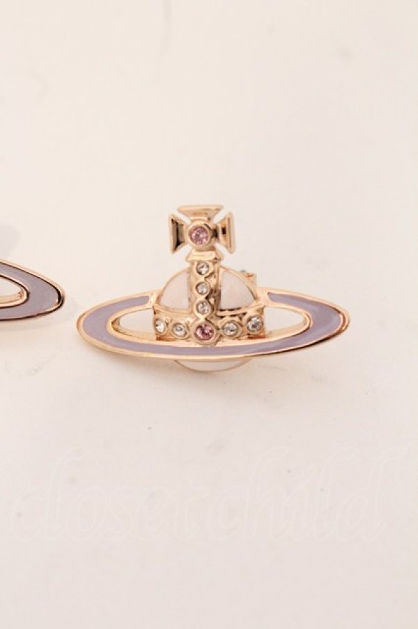 画像2: ヴィヴィアンウエストウッド 中古 / SMALL NEO BAS RELIEF EARRINGS(スモールネオバスレリーフピアス)  ゴールド×ホワイト系  O-26-04-26-062-er-IG-OS (2)