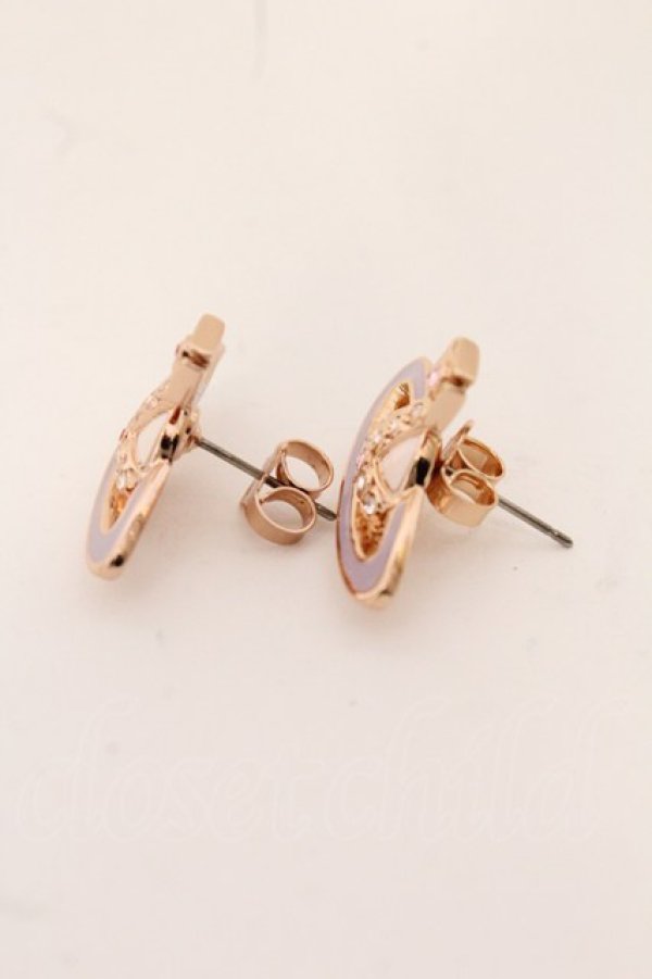 画像3: ヴィヴィアンウエストウッド 中古 / SMALL NEO BAS RELIEF EARRINGS(スモールネオバスレリーフピアス)  ゴールド×ホワイト系  O-26-04-26-062-er-IG-OS (3)